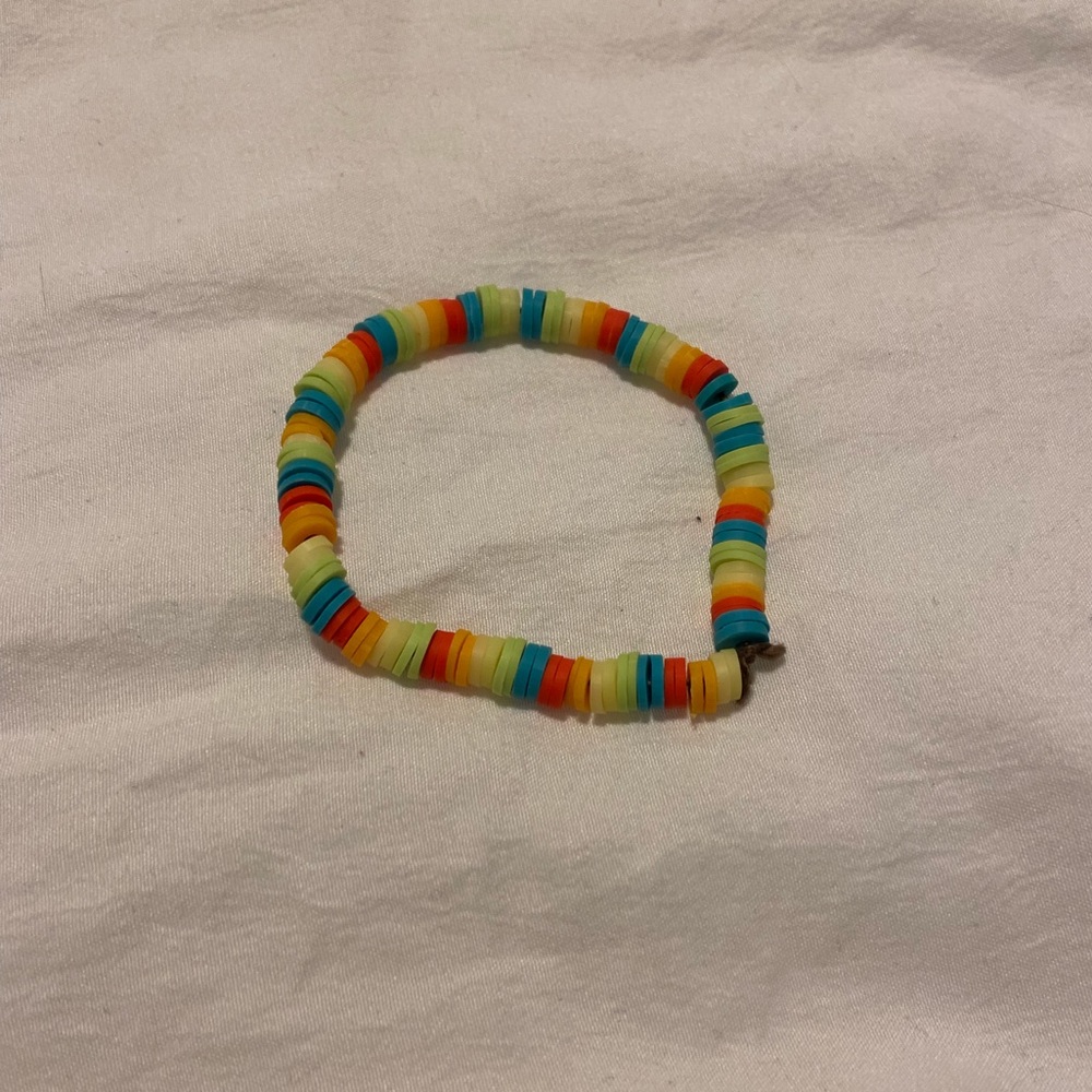 fiesta themed clay bead bracelet!